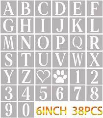 Get the full set of 26 8 inch . Kaufen Sie Letter Stencils For Painting On Wood 6inch 38pcs Alphabet Stencil Letters Numbers Stencils For Walls Wood Signs Door Porch Fabric Art Crafts Online In Hungary B098nkp5g7
