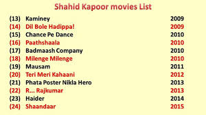 Shahid Kapoor Movies List Video Dailymotion All shahid kapoor movies and tvshow , best shahid kapoor movies, free movies. shahid kapoor movies list