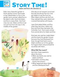 Adam And Eve Preschool Bible Lessons Easy Kids Bible Story For Children S Church Lessons Ch Bible Stories For Kids Adam And Eve Bible Preschool Bible Lessons