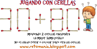 Taller de matemáticas• trabajando el ingenio de los alumnos de san rafael jugando con palitos de fòsforos prof. Retos Matematicos Reto Matematico 1 Jugando Con Palillos