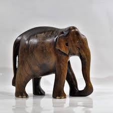 Large 8 T Elephant Statues African Elephant Elephant Bookends Elephant Decor Wooden Elephant