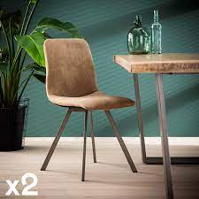 299 $ chaise, moutarde, collection venice. Chaise De Salle A Manger Tissu Beige Java Lot De 2 Chaises Pier Import