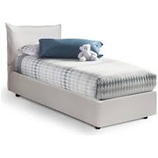 I fondi possono essere sollevati per una facile pulizia del sottoletto. Talamo Italia Letto Singolo In Ecopelle Con Contenitore Laterale Bianco Con Materasso In Memory Stuttura Legno Rivestimento Meccanismo Di Apertura Ferro Eprice