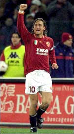 Associazione sportiva roma, commonly referred to as simply roma, is a professional italian football club based in rome. Rediff Com Sports Channel Totti Top Of The Pile In 2001