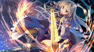 Armor Eucliwood Hellscythe Original Characters Blonde Anime Girls Sword Kore Wa Zombie Desu Ka Wallpape Anime Zombie Background Zombie Wallpaper