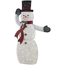 Maybe you would like to learn more about one of these? Home Accents Decoration De Noel Bonhomme De Neige Illumine A Del Avec Chapeau Anime Blan Home Depot Canada