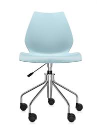 Amazon com office chair in light blue kitchen amp. Kartell Maui Swivel Chair Without Armrests Light Blue By Vico Magistretti Designer Furniture By Smow Com