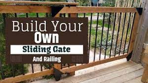 Most gate kits and custom sized vinyl gate systems are custom made to order or can be done onsite. Bob S Odd Jobs Deck Railing With Pylex Sliding Gate Youtube
