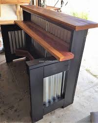 Reclaimed Wooden Pallets Made Bar Idea Bar Bauen Einfaches Wohndekor Bar Aus Paletten