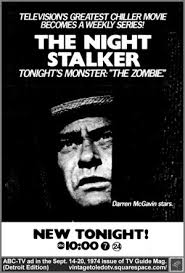 Horror, mystery, thriller, tv movie. The Night Stalker 1972