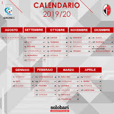 Ultime notizie, calendario e risultati, classifica, squadre, marcatori. Solobari It Serie C Girone C 2019 2020 Seguiamola Insieme