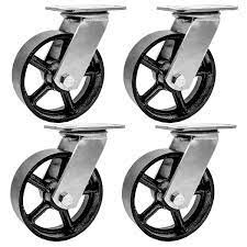 Get the best deals on furniture casters parts. Factorduty 4 Pack 5 Vintage Caster Wheels Swivel Black Cast Iron Heavy Duty Casters Industrial 3600lb Overall Capacity Rustic Retro Antique Cart Style Old Style Walmart Com Walmart Com