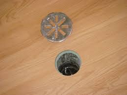 With tile or peel n stick vinyl you can cut the squares diagonally and lay the halves toward the slope cut edges parallel to the drain ring. Laminate Flooring Greg Maclellan