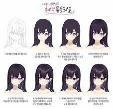 Draw the outline of the hairstyle. Pin By Apples On Digital Anime Art Tutorial Digital Art Tutorial Digital Painting Tutorials