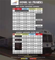 Maybe you would like to learn more about one of these? Lakolakokhatulistiwa Update Jadwal Kereta Api Commuter Line Lokal Prameks Solo Yogya Kutoarjo Madiun Per 1 April 2017