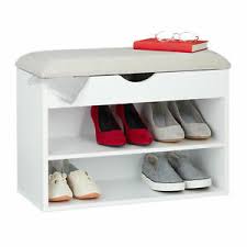 Hier finden deine schuhe auf einem weißen schuhregal platz. Schuhbank Sitzbank Garderobenbank Schuhregal Sitzkommode Gepolstert Modern Weiss Ebay