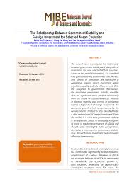 Example of the setup costs which may include the followings: Pdf The Relationship Between Government Stability And Foreign Investment For Selected Asean Countries