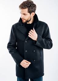 Men S Wool Peacoat Double Breasted Saint James Navy 48 In 2021 Peacoat Men Peacoat Casual Style
