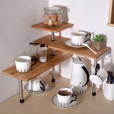 Bamboo 3 Tier Kitchen Corner Shelf Desktop Rack Unit Stainless Steel Kitchen Office Desk Organiser Bookshelf Display Shelves Walmart Com In 2020 Kitchen Shelving Units Kitchen Storage Diy Kitchen Storage