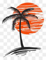 Illustration Of Palm Trees Png Free Download Vector Material Palm Hand Painted Material Png Transparent Clipart Image And Psd File For Free Download Palm Tree Png Tree Drawing Sunset Canvas Painting