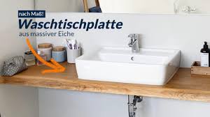 Es geht aber auch anders: Waschtischplatte Nach Mass Aus Massivem Eichenholz