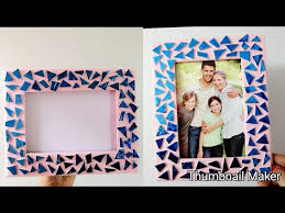 Glue your photo into the frame! How To Make Unique Photo Frame At Home Diy Photo Frame Diy Cardboard Photo Frame At Home