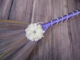 Wooden doors with flowers will make a lovely backdrop for a wedding ceremony. Decorated Jump Broom With Pearls And Bling Flower For Jumping Etsy In 2020 Purple And Silver Wedding Wedding Broom Jumping The Broom