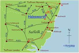 Tourist Map Of Suffolk A Detailed Summary Of Halesworth Town Information