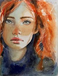 Redheaded Girl Painting
