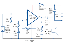 Power supply circuit stereo amplifier circuit diagram layout design electronic circuit mini pasta shirt dress shirt. 10 Watt Audio Amplifier Using Lm1875 Full Electronics Project