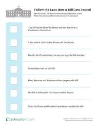 For exercises, you can reveal the answers first (submit worksheet) and print the page to have the exercise and. Follow The Law How A Bill Gets Passed Worksheet Education Com Social Studies Worksheets Geography Worksheets Free Printable Worksheets