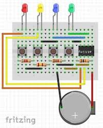 How To Make Simon Says Using Attiny13a And Mini Breadboard 9 Steps With Pictures Instructables In 2020 Simon Says Japanese Taste Mini