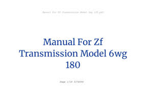 Apakah bisnis online merupakan bisnis bisnis? Manual For Zf Transmission Model 6wg 180 Free Download Pdf