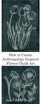 Drawing flowers chalk and fruits design plants thing carnation step. Anthropologie Inspired Flower Chalk Art My Flower Journal