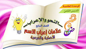 اللغة العربية بوربوينت علامات إعراب الاسم الأصلية والفرعية للصف السابع ملفاتي