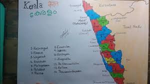 Detailed map of kerala stock vector illustration of illustration. How To Draw Kerala Map Saad Youtube