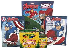18 avengers giant coloring pages join the avengers on their newest color adventure celebrating marvel's infinity war movie these are coloring pages of epic proportions, each 12 3/4 x 19 1/2 gift for boys & girls, ages 3 & up packaging, contents, and colors may vary. Avengers Giant Coloring Book And Two Avengers Favorite Books To Color Plus 24ct Crayola Crayons And 10ct Crayola Markers By Bt Buy Online In Antigua And Barbuda At Antigua Desertcart Com Productid 32563369