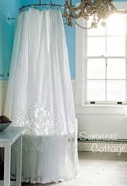 Anthropologie White French Lace Netting Ruffle Shower Curtain Shabby Chic Shower Shabby Chic Bathroom Shabby Chic Shower Curtain