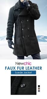 Mens Mid Long Faux Leather Coat Menswear Outdoor Jacket Coat Men S Coats And Jackets Mens Fur Coat Faux Leather Coat