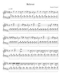 Print And Download In Pdf Or Midi Believer Imagine Dragons Free Sheet Music For Piano Made B Believer Imagine Dragons Imagine Dragons Imagine Dragons Songs
