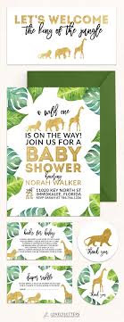 Safari Shower Safari Baby Shower Safari Printables Golden Safari Baby Shower Safari Baby Shower Invitations Gold Safari Baby Shower Safari Baby Shower