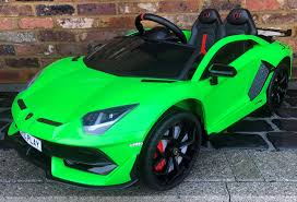 Bigtoysdirect 12v mini cooper kids electric ride on car with mp3 and remote control. Epic Play Ltd Kids Licensed 2 Seater Lamborghini Aventador Sv Roadster 12v Battery Electric Ride On Car With Remote Control Green Buy Online In India At Desertcart In Productid 148252909