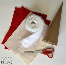 No knitting or crochet needed! Diy Cardboard Santa Hats The Crafting Chicks