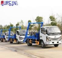 New China Factory Sale Dongfeng 8m3 Swing Arm Roll Garbage Truck Swing Arm  Waste Truck