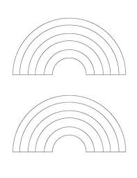 So, the rainbows featured in the coloring pages have seven sections, each of which are to be filled with the seven different colors present in a rainbow. Free Printable Rainbow Coloring Pages The Artisan Life