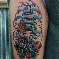 Mandarinananan Ship Tattoo Traditional Tattoo Traditional Ship Tattoo