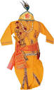 Amazon.com: AHHAAAA Velvet Cotton Krishna Dress Handicraft Kurta ...