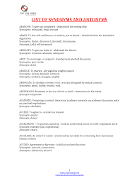 We did not find results for: 500 Word List Of Synonyms And Antonyms Studocu