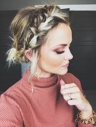 I wish i had more skills to do a bunch of cute top knots or whatever, but i just can't master much. Tutorial For This Easy Faux Braid Short Hair Tutorial Braids For Short Hair Short Hair Styles