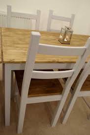 Farmhouse Table From Cheap Ikea Ingo In 2020 Ikea Dining Table Cheap Dining Tables Ikea Dining Chair